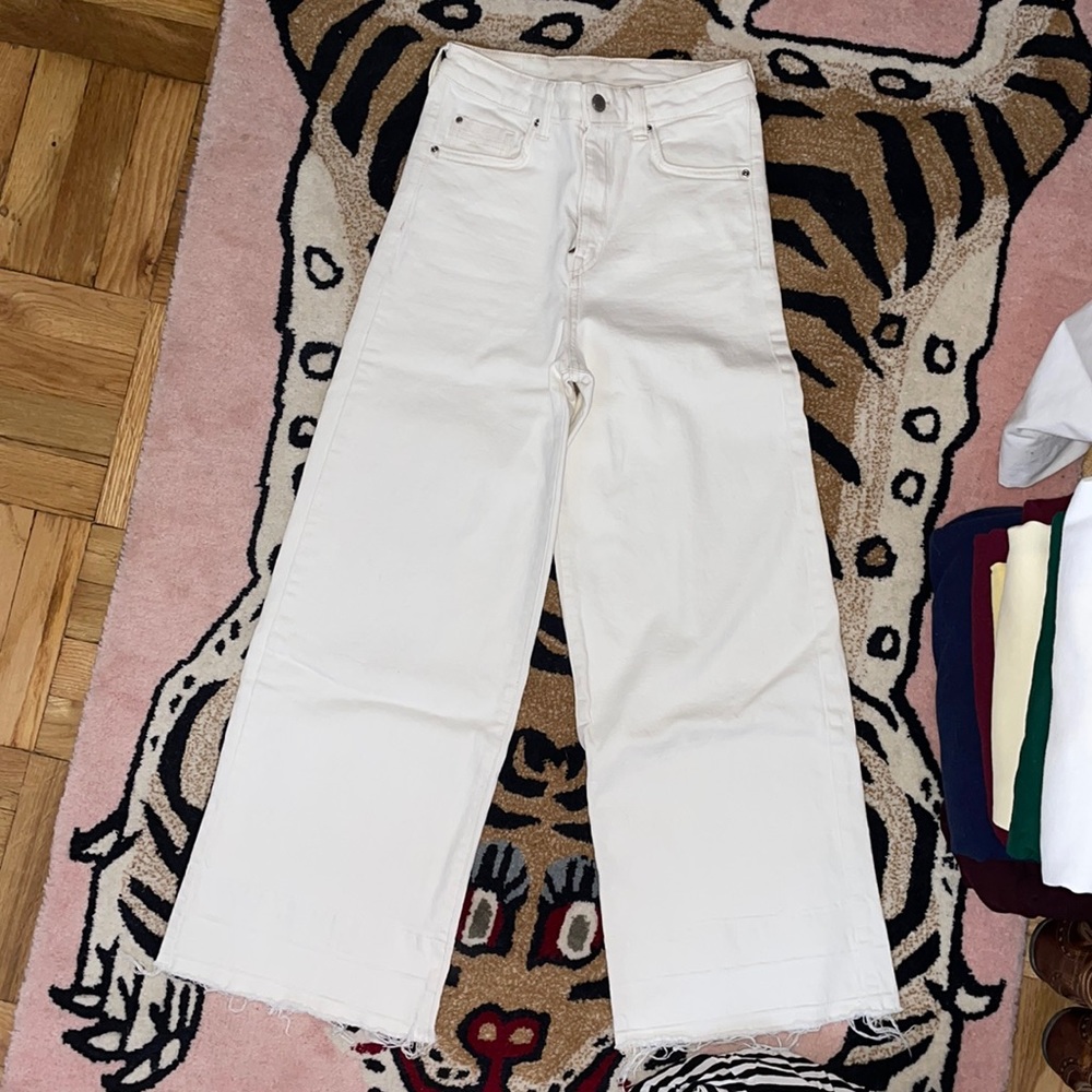 White Wide Leg Denim